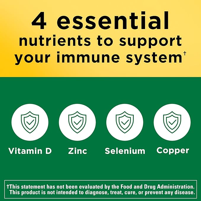 Nature Made Super Vitamin D Immune Complex, Vitamin D3, Selenium, Copper and Zinc Supplements for Immune Support, 70 Tablets, 70 Day Supply