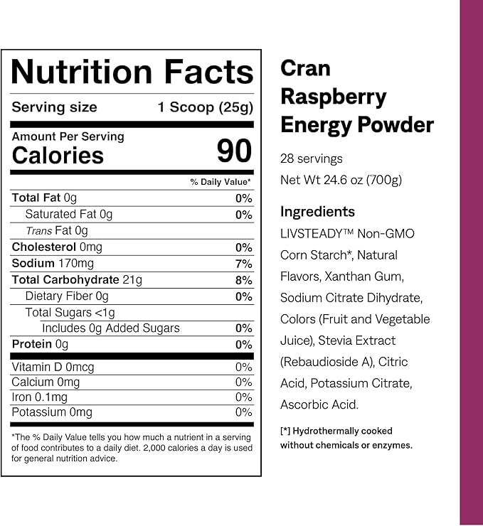 UCAN Energy Powder, Cran-Raz, Keto, Sugar-Free Pre & Post Workout for Men & Women, Non-GMO, Vegan, Gluten-Free, Great for Runners, Gym-Goers and High Performance Athletes | 28 Servings (24.6 Ounces)