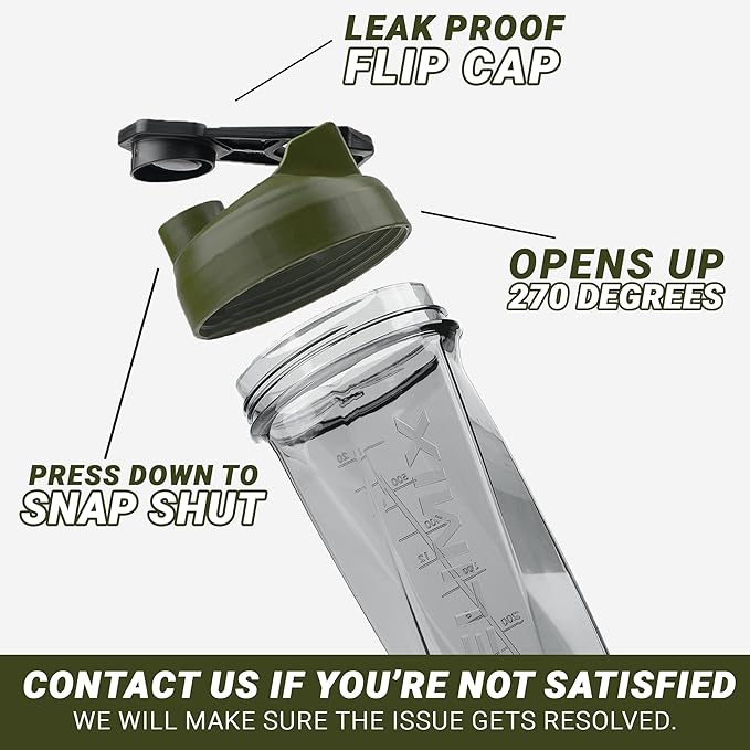 HELIMIX 2.0 Vortex Blender Shaker Bottle Holds upto 28oz | No Blending Ball or Whisk | USA Made | Portable Pre Workout Whey Protein Drink Shaker Cup | Mixes Cocktails Smoothies Shakes | Top Rack Safe