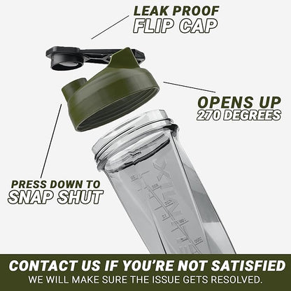 HELIMIX 2.0 Vortex Blender Shaker Bottle Holds upto 28oz | No Blending Ball or Whisk | USA Made | Portable Pre Workout Whey Protein Drink Shaker Cup | Mixes Cocktails Smoothies Shakes | Top Rack Safe