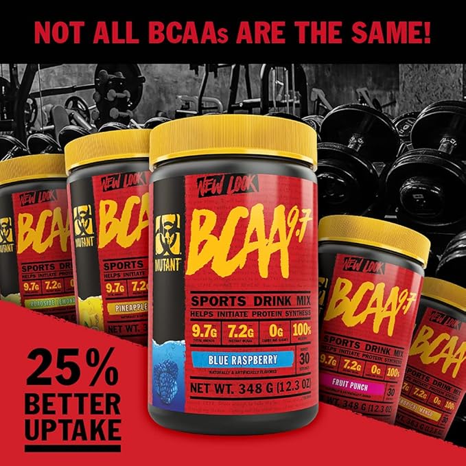 Mutant BCAA 9.7 Supplement BCAA Powder with Micronized Amino Energy Support Stack, 348g - Fruit Punch