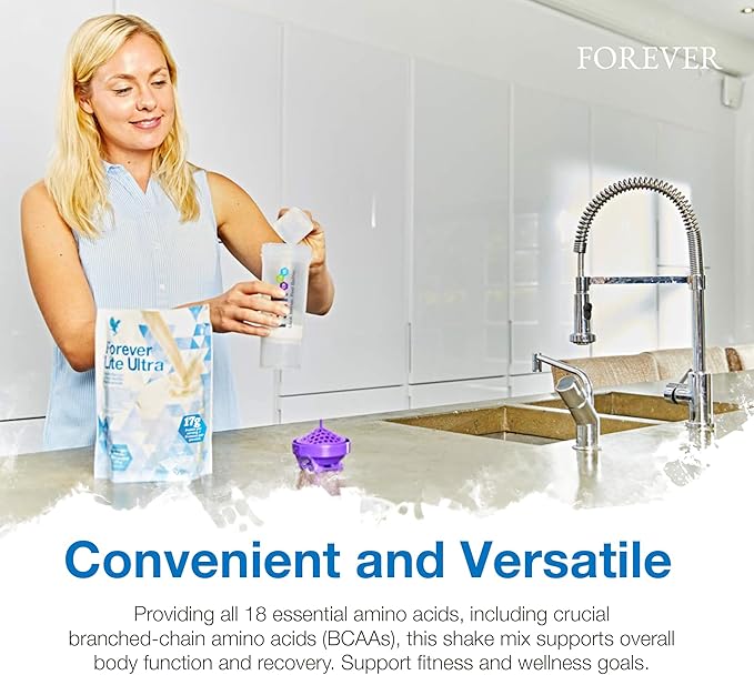 Forever Living - Forever Lite Ultra Vanilla Protein Shake Mix with Aminotein - Low Carb Drink for Lean Muscle Mass & Weight Management - 13.2 oz