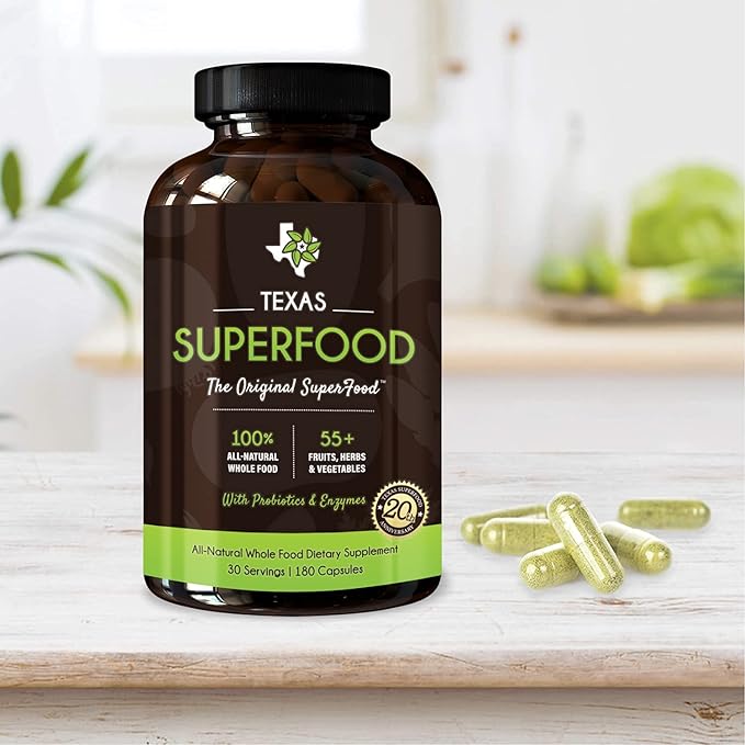 Original Superfood Capsules, Superfood Reds and Greens, All-Natural Whole Food Dietary Supplement, Non-GMO, Gluten Free, Vegan, No Soy, 180 Capsules
