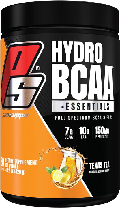 ProSupps HydroBCAA BCAA/EAA Full Spectrum Matrix, 7g BCAAs, 3g EAAs, 0g Sugar, 0g Carbs, 30 Servings, (Texas Tea Flavor)