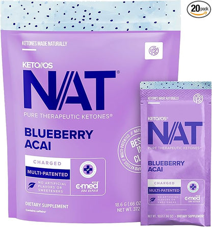 PRÜVIT OS NAT® Blueberry Acai Supplements – Charged - for Men and Women (20 Count)