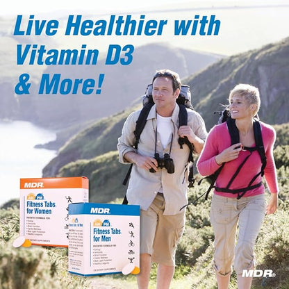 MDR Fitness Tabs Patented Multivitamin for Women Promotes ATP and NAD to Support Energy and Fitness - AM/PM Formulas - 2 Month Supply