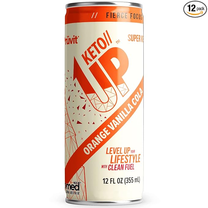 The Orange Vanilla Cola Keto//Up® Drink – Ready-to-Drink Ketones for Focus for Men and Women - 12 Pack