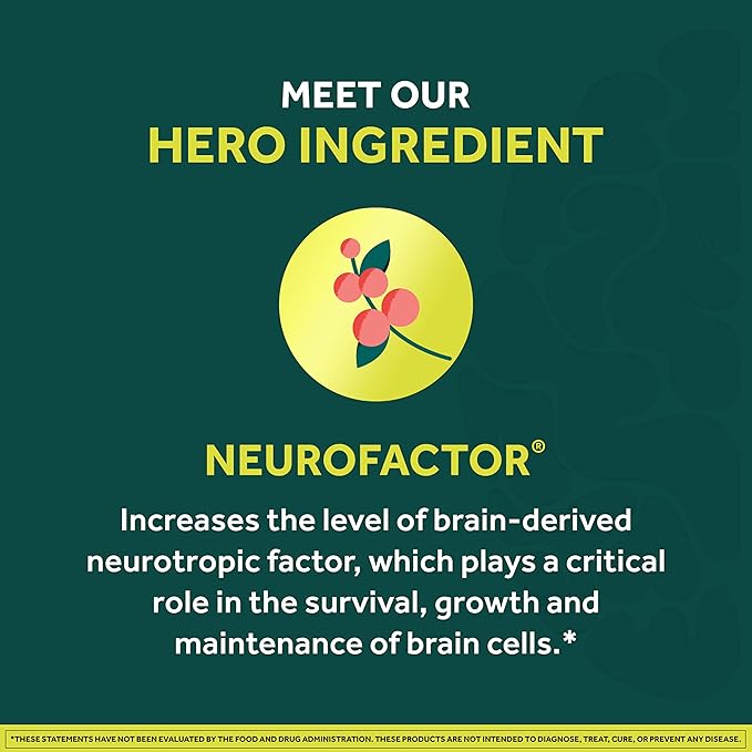 NEURIVA Brain + Energy Gummies, Nootropic Brain Supplements for Focus and Concentration with Neurofactor, Vitamin B12 & Caffeine for an Energy Boost*, 75ct Natural BlackBerry