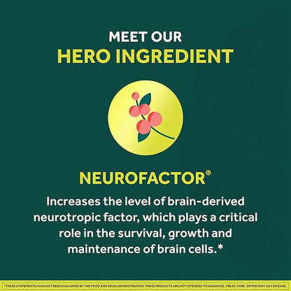 NEURIVA Brain + Energy Gummies, Nootropic Brain Supplements for Focus and Concentration with Neurofactor, Vitamin B12 & Caffeine for an Energy Boost*, 75ct Natural BlackBerry