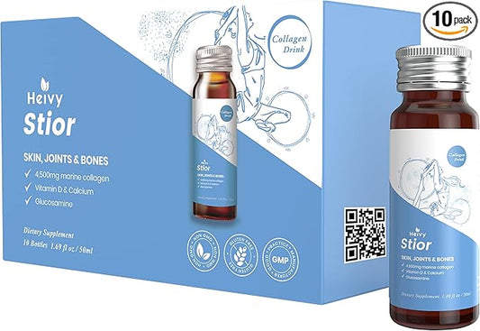 Marine Collagen Liquid, Collagen Drink, Marine Collagen, Liquid Collagen for Women for Hair Growth, Skin Repair, 1.69 Fl Oz (Pack of 10), Collagen Drink for Joints&Bones