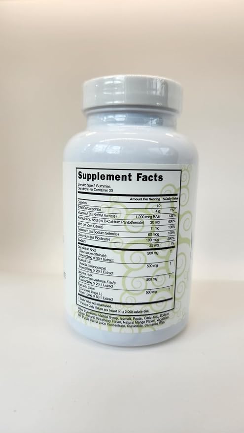 Clear Skin Acne Gummies - Complexion Supplement, Pantothenic Acid & Antioxidants, Vitamins 60 Count