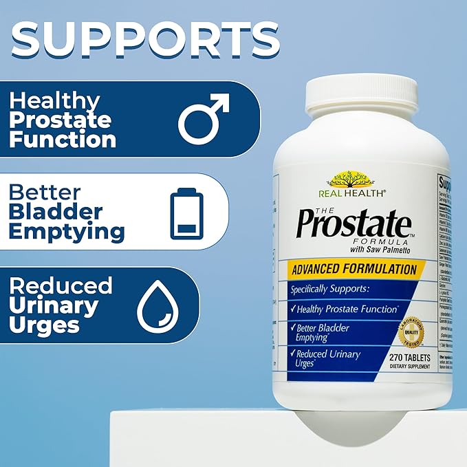 Real Health Prostate Complete - Prostate Supplements for Men, Prostate Health, Prostate Relief, Saw Palmetto for Men, One-per-Day Prostate Formula - 30 Count
