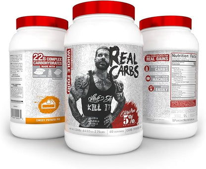 Rich Piana 5% Nutrition Real Carbs with Real Food Complex Carbohydrates, Long-Lasting Low Glycemic Energy for Pre-Workout/Post-Workout Recovery Meal, 2.75 lb, 40 Servings (Sweet Potato Pie)