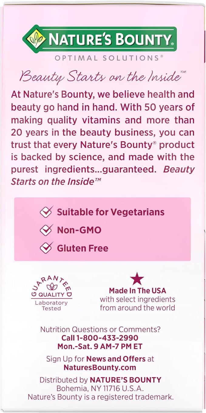 Nature's Bounty Hair Growth Supplement, 1 Per Day, Clinically Shown to Support Thicker, Fuller Hair, with Biotin, Silicon & Arginine, 30 Capsules