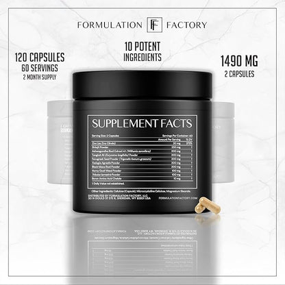 Self Obsessed 10 in 1 Masculinity Maximizer Supplement, Shilajit for Men, Tongkat Ali, Ashwaganda, Fenugreek & More, Muscle Growth, Energy Management, Drive, Strength, Recovery (2 Months)