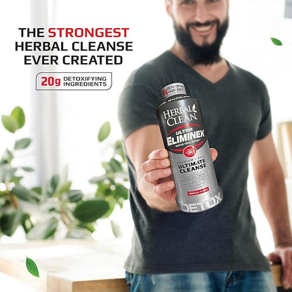Herbal Clean - Ultra Eliminex, Premium 1 Step Ultimate Cleanse, Same-Day Detox, (Tropical Fruit, 32 fl oz)