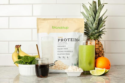 Blenditup Protein + Smoothie Mix Organic (24oz.) 100% Vegan, Gluten Free