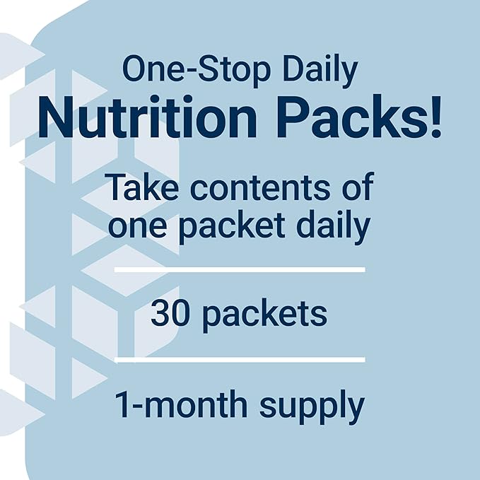 Life Extension Comprehensive Nutrient Packs Advanced, Curcumin, Fish Oil, multivitamin, CoQ10, multis and Supplements, 30 on-The-go Packets, Gluten-Free, Non-GMO