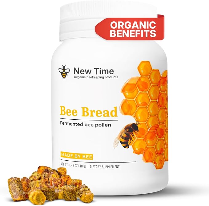 Generic Bread Bee Perga Fermented Bee Pollen 100% Natural and Organic Multivitamin Made by Bee Sour Sweet Flavor, Reminiscent of Honey