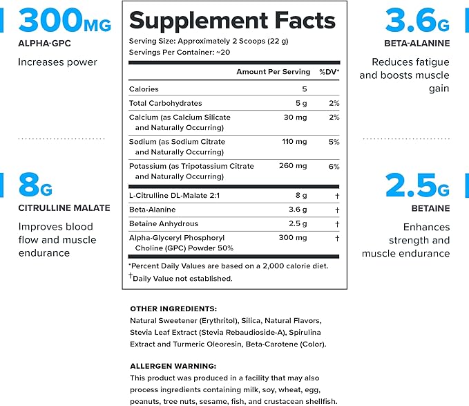 LEGION Pulse Pre Workout Supplement - All Natural Nitric Oxide Preworkout Drink to Boost Energy, Creatine Free, Naturally Sweetened, Beta Alanine, Citrulline, Alpha GPC (Caffeine Free Green Apple)
