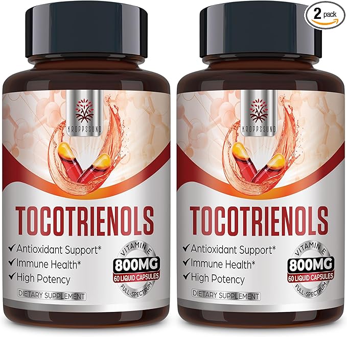 Tocotrienol Supplement Full Spectrum, Cutting-edge Fusion Technology,Tocotrienol Vitamin E-Tocotrienols 800mg,Powerful Antioxidant,Cardiovascular,Highest Absorption Rate -120 Liquid-Filled Capsules