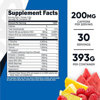 Nutricost Pre-Workout Complex Powder (30 Servings, Fruit Punch) - with Beta-Alanine, Taurine & Amino Acids