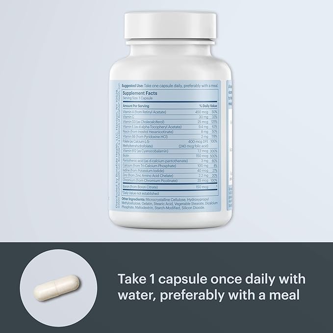 Bonafide Essentials Multi Vitamin for Better Health – Daily Multivitamin for Women – 30 Capsules (1-Month Supply)