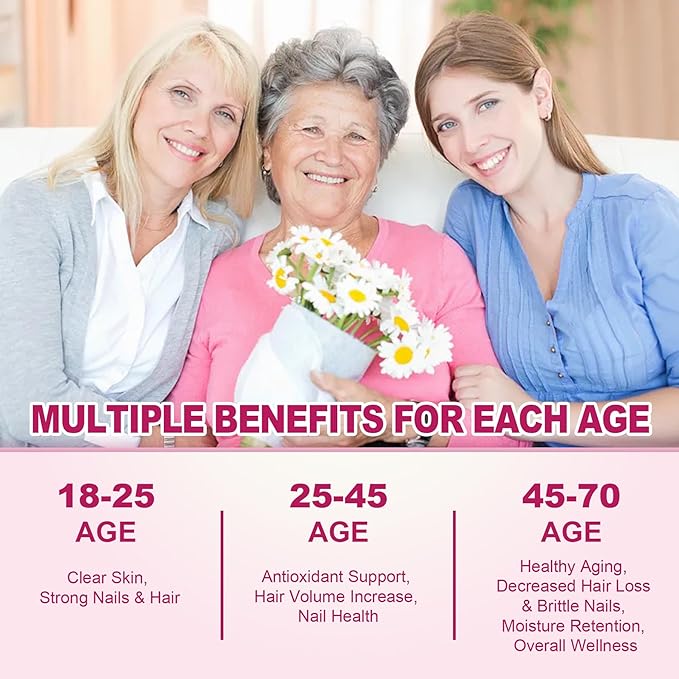 Sugar Free Multivitamin for Women Gummies with Biotin 5000mcg, Collagen MSM Hyaluronic Acid, Vitamin A C D3 E & B Complex and Methyl Folate & B12, Organic Multi Vitamins for Hair Skin Nails, Energy