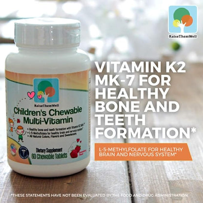 Great Tasting Chewable Kids Vitamins | Multivitamin for Kids with All-Natural Colors, Flavors, and Sweeteners | Includes Free Kids Vitamin PDF | Strawberry