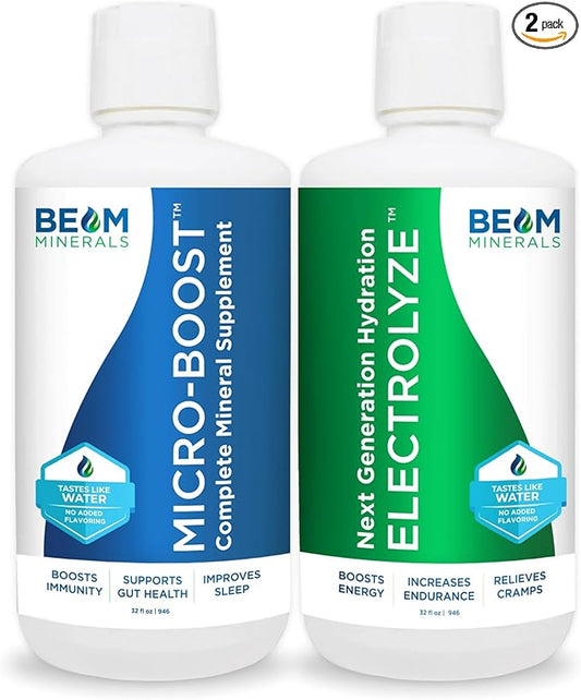 BEAM Minerals Micro-BOOST Humic Mineral Blend | Plant-Based Multi Minerals Supplement & Electrolytes Liquid | Micronutrients Supplements | Deficiency Support | Pure Natural Antioxidant | Keto Friendly