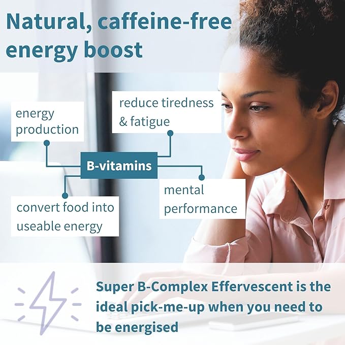 Super B-Complex Liquid B-Vitamin Effervescent Drink, Methylated, Fast Action Energy Supplement, Caffeine-Free, Sugar-Free, Orange Flavor, Vegan, 120 Effervescent Tablets, by Igennus