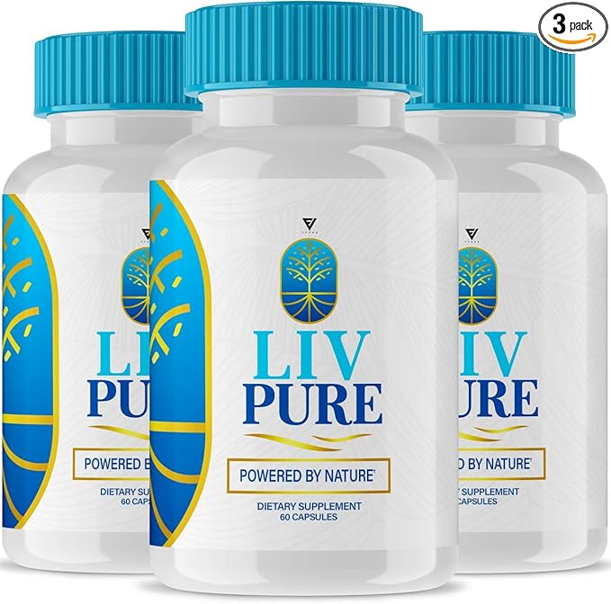 Fyvus (3 Pack) Liv Pure Capsules Liver Detox Weight Loss Pills, LivPure Supplement - Live Cleanse Product Supplements, LivePure Diet Hydration Reviews Pur Health Support (180 Capsules)