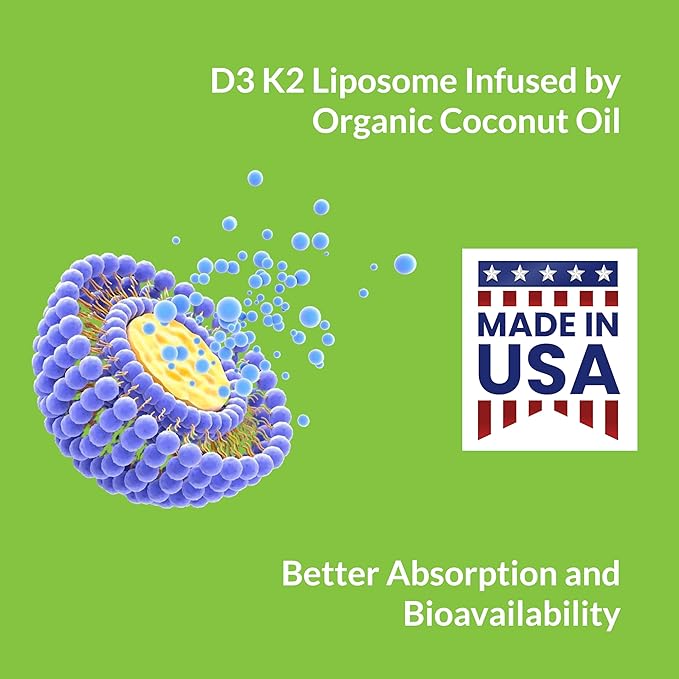 UpNourish Liposomal D3 K2 Vitamin 10000 IU D3 and K2 MK-7 200 mcg - 180 Vitamin D3 k2 (Vitamina D3 con K2) Mini Softgels - Easy to Swallow K2 D3 Vitamin Supplement