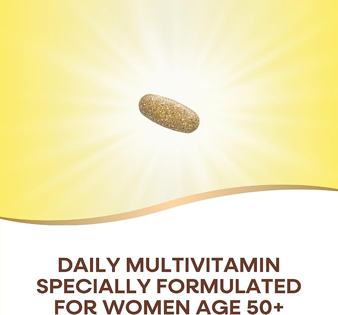 Nature’s Way Alive! Women’s 50+ Ultra Potency Complete Multivitamin, High Potency Formula, Promotes Healthy Heart, Brain, Bones*, with Methylated B12, Gluten-Free, 60 Tablets (Packaging May Vary)