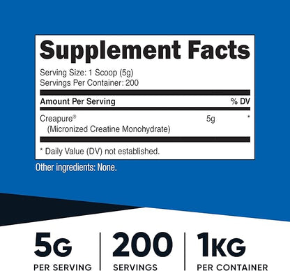 Nutricost Creapure® Creatine Monohydrate Powder 1KG