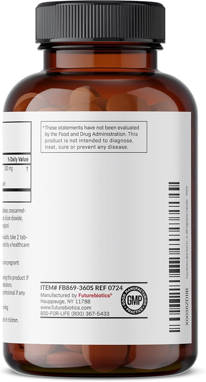 Futurebiotics Beet Root Extra Strength (Equivalent to 2000mg Beet Root per Serving from 500mg 4:1 Extract), Non-GMO, 360 Vegetarian Tablets