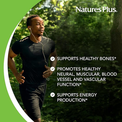 NaturesPlus Cal/Mag - 500 mg Calcium, 250 mg Magnesium, 180 Vegetarian Capsules - Gluten-Free - 90 Servings