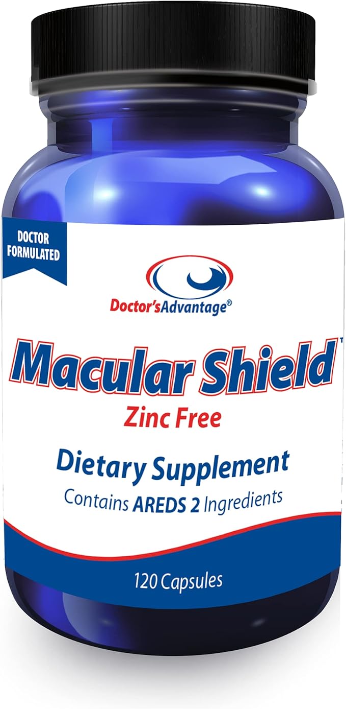 Doctor's Advantage Areds 2 Zinc Free Multivitamin Macular Shield - Areds 2 Formula for Macular Degeneration - Lutein & Zeaxanthin - Comprehensive Eye Health Support - 120 Count