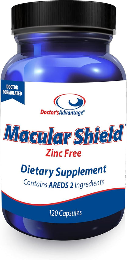 Doctor's Advantage Areds 2 Zinc Free Multivitamin Macular Shield - Areds 2 Formula for Macular Degeneration - Lutein & Zeaxanthin - Comprehensive Eye Health Support - 120 Count