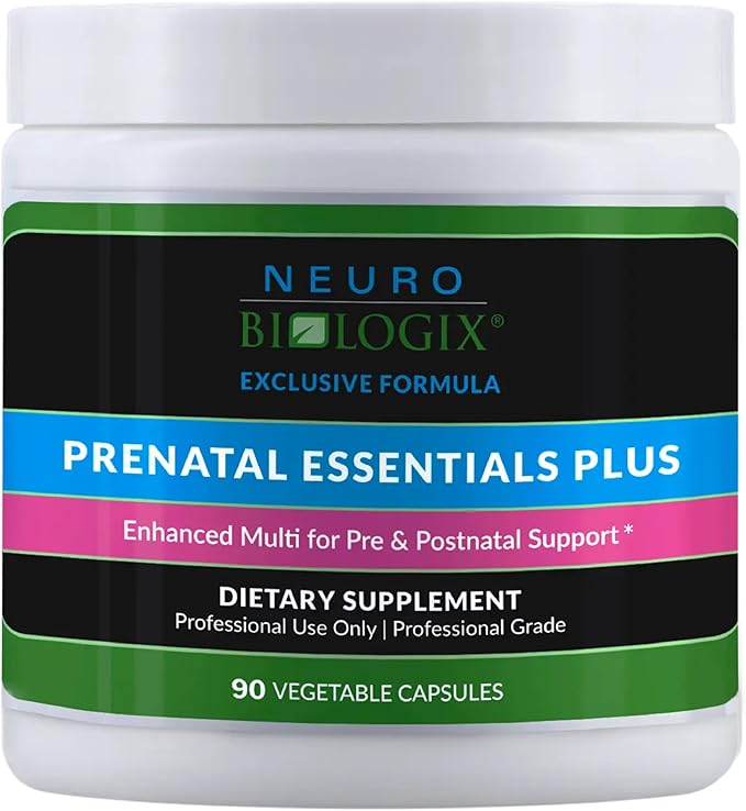 Neuro biologix Prenatal Essentials Plus, Pre and Post-Natal Vitamins for Women, Multivitamin with Iron and Methyl folate, Enhanced Methylation, 90 Capsules