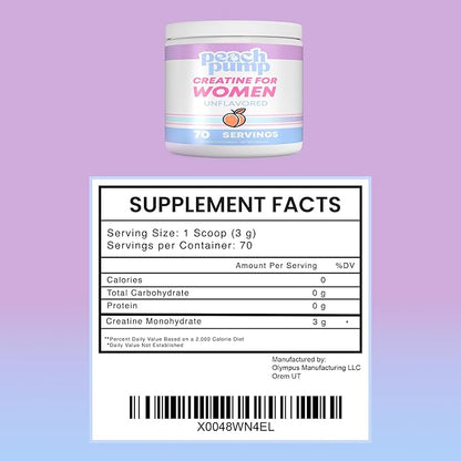 Creatine for Women - Creatina - Creatine Women - Booty Builder - creatine for Booty gain - unflavored - 70 Servings