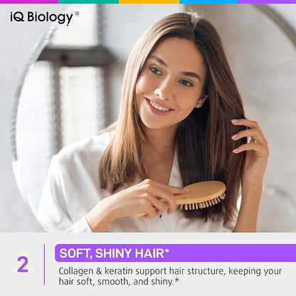 Liquid Biotin 5000mcg Drops – 80,000mcg Hair Growth Vitamins Complex with Astragalus, Collagen & Keratin | Made in the USA | Extra Strength Hair Skin and Nails Vitamins - Hair Vitamins for Women & Men