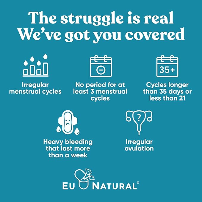 Regulate Cycle Support – Hormone Balance for Women at Optimal 40:1 Myo-Inositol & D-Chiro Inositol – PCOS Supplement for Period Consistency, Menstrual & Ovulation Support – 90 Vegan Capsules