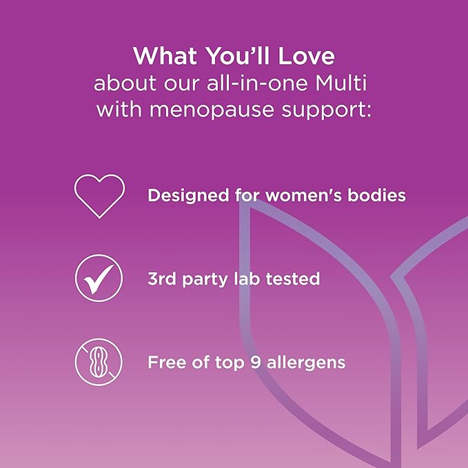 Hyland's Rock On Menopause + Youthful Skin Multivitamin for Women with Immune Support - 60 Capsules - Menopause Relief for Women with Biotin, Collagen, and Red Clover