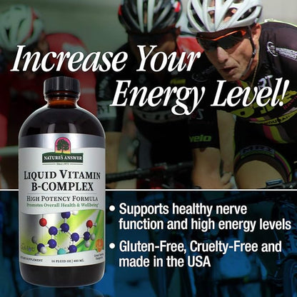 Nature's Answer Vitamin B Complex 16 Ounce Liquid Form | Supports Healthy Immune System | Promotes Stress Relief | Natural Energy