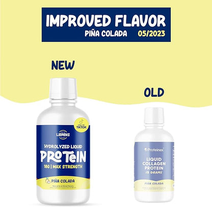 Medical Grade Liquid Hydrolyzed Protein Max Strength - Supports Wound Healing and Doctor Recommended- No Carbs, Zero Sugars & Ready to Drink Liquid Protein (Natural Pina Colada, 30 Fl Oz)