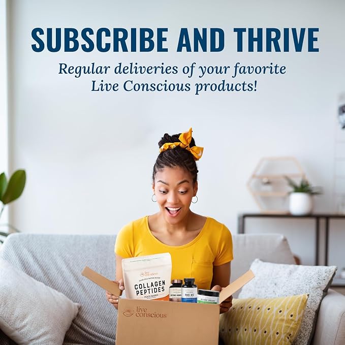 Live Conscious Beyond Collagen Multi Collagen Capsules - Types I, II, III, V & X | Hydrolyzed Blend with Biotin & Vitamin C for Hair, Skin, Nails 90 Capsules (2-Pack)