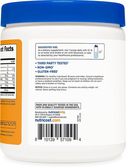 Nutricost BHB Salts Drink Mix (30 Servings, Peach Mango Flavored) (5G BHB Per Serving) - 0G Total Sugars, Vegetarian Product