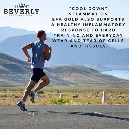 Beverly International EFA Gold, 90 Softgel Capsules. Cool Down Inflammation, Beautify and Protect. High Potency Omega-3s EPA and DHA + Omega 6&9 Fatty Acids. Combination Fish, Flaxseed and Borage oil.