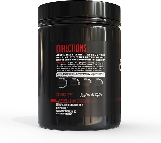 GMU SPORT - Flavored Creatine Monohydrate Powder for Men and Women - Pure Creatine Powder for Muscle Growth, Enhanced Performance and Increased Strength - Creatine Strawberry Lemonade Supplement
